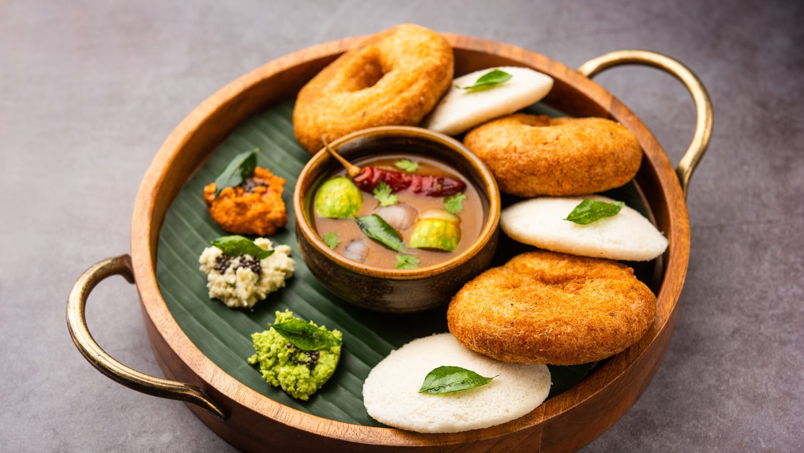 idli vada with sambar pr sambhar also called medu wada rice cake